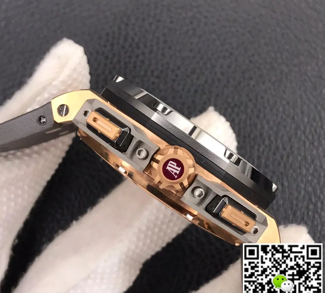Audemars Piguet Royal Oak Offshore 26568OM.OO.A004CA.01 JF Factory 1:1 Best Edition Replica Watch Brown Strap